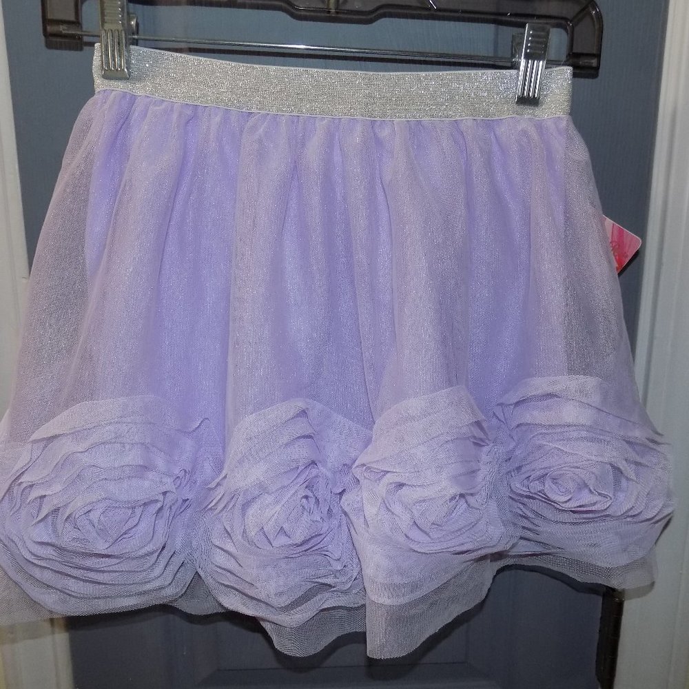 SOPHIA GRACE & ROSIE PURPLE FLOWER SKIRT TULLE SIZE M (7/8) GIRL'S NEW